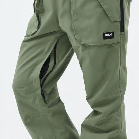 New NWT $239 Dope Snow Notorious BIB W Snowboard Pants Moss Green Small Gators - Picture 16 of 16